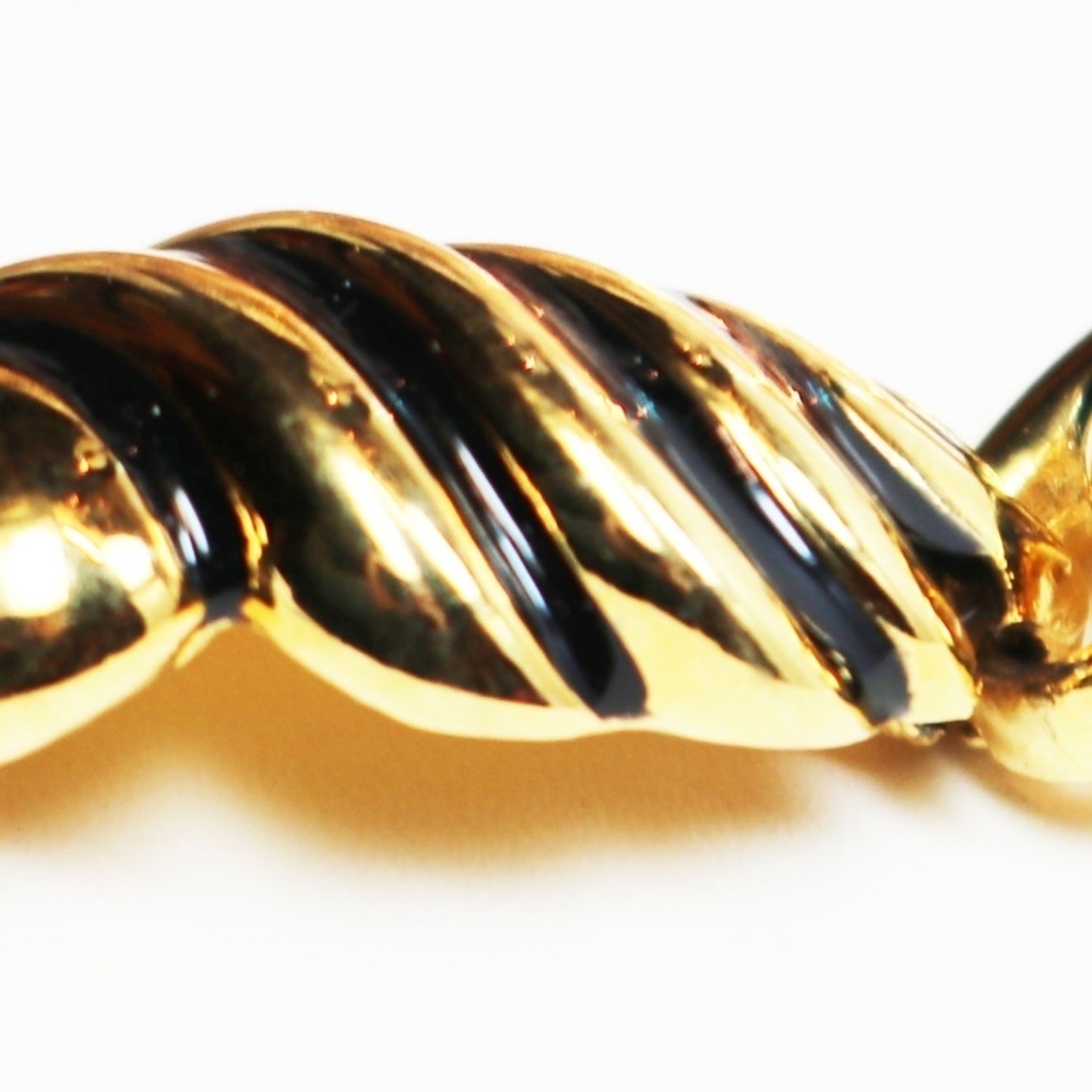 JOAN RIVERS BRACELET *signed* Gold & Black Enamel - Picture 7 of 8